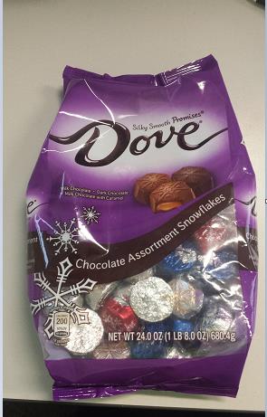 Mars Chocolate North America Issues Allergy Alert Voluntary Recall on Undeclared Peanuts, Wheat and Egg Ingredient for DOVE® Chocolate Assortment Snowflakes, 24.0 oz. Bag, Sold Only at One Major Retailer with Stores Across the U.S.